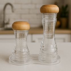 Acrylic Salt & Pepper Shaker Set - 2 Pieces